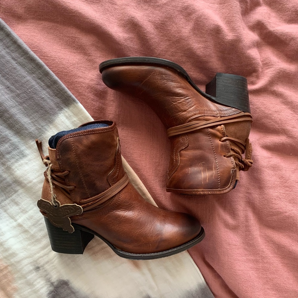 Freebird by Steven Casey Boots, Cognac, Size 8.0
